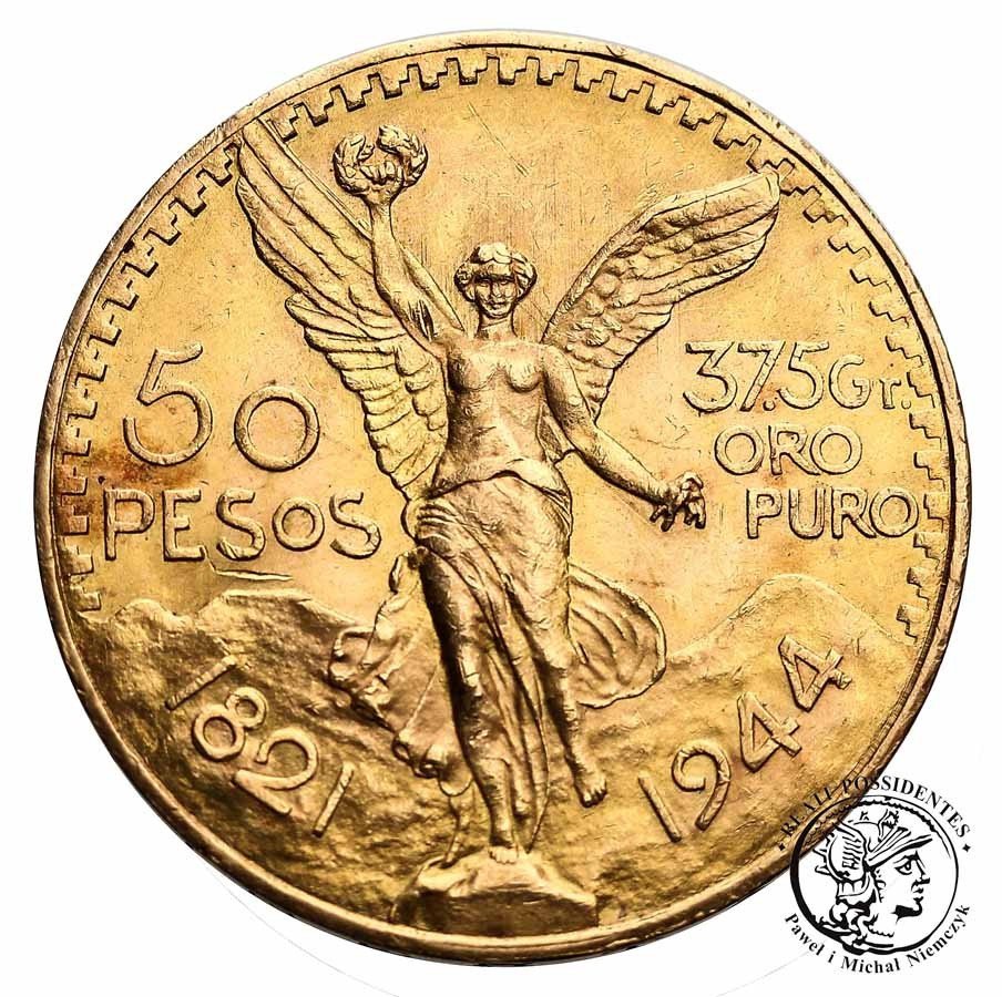 Meksyk 50 Pesos 1944 nowe bicie st.1-/2+